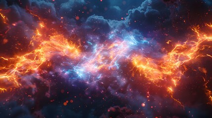 Fototapeta premium electric lighting, abstract electrical background