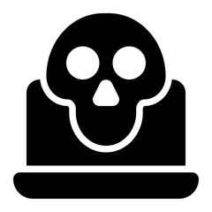 malware, virus, threat, malicious, cyber security solid or glyph icon