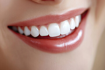 Obraz premium close up of a woman mouth with a smile