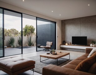 Beautiful modern home in South Australia, urban environment, modern accessories and furniture 