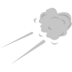 Cartoon Bomb Explosions, Smoke and Boom Blast Clouds. Clip Art Element for Game, Print and Web Design. Vector Illustration