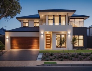Beautiful modern home in South Australia, urban environment, modern accessories and furniture 