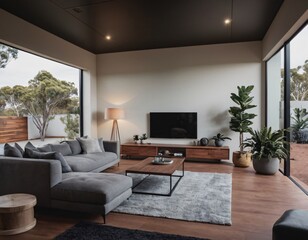 Beautiful modern home in South Australia, urban environment, modern accessories and furniture 