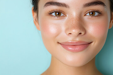 Obraz premium close up smiling portrait of a woman