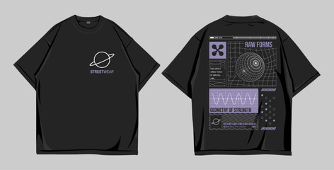 Design t shirt street wear front and back © aar