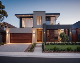 Beautiful modern home in South Australia, urban environment, modern accessories and furniture 