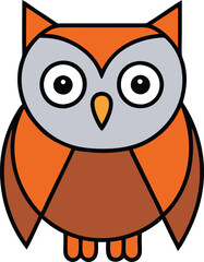 An owl cartoon vector for Halloween