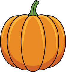 A pumpkin cartoon vector for Halloween