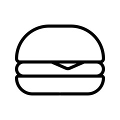 burger icon. hamburger sign color editable