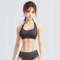 Fototapeta premium Captivating highdefinition image of a toned athlete exuding strength and grace on stage.