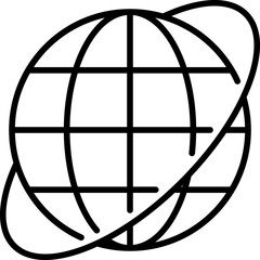 World Globe Line Icon. Earth Planet, World Map Icon. VEctor Illustration