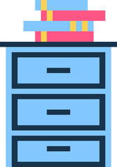 Furniture pixel illustration