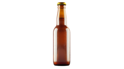 Glass Bottle of Beer with Abstract Background