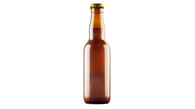 Glass Bottle of Beer with Abstract Background