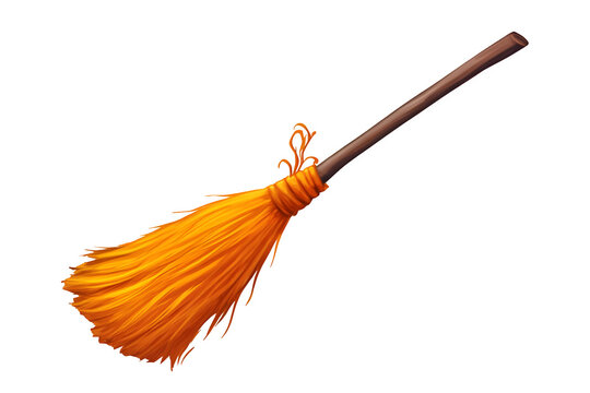 recommend clip art: Classic witch's broom, a symbol of magic and enchantment often associated with Halloween