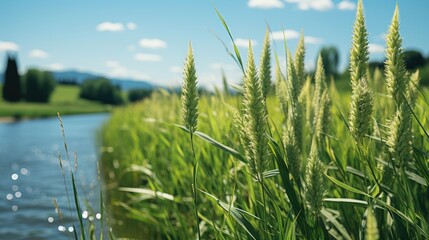 Obraz premium Green field under the sun 