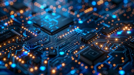 Illuminated Circuit Board with Integrated Chips and Connectors