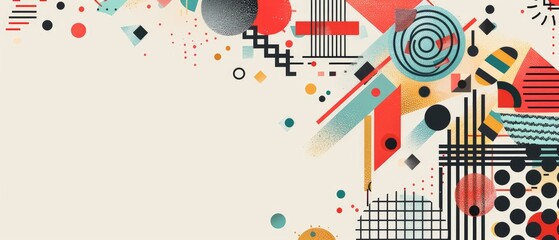 Obraz premium A colorful abstract background with a red circle in the middle