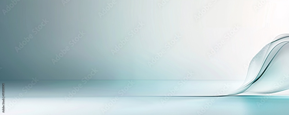 Poster a minimalistic background featuring a smooth gradient from light to dark blue, creating a calming at