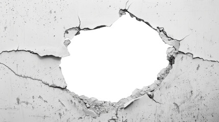 Fototapeta premium Broken concrete wall