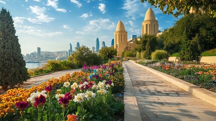 Fototapeta premium Flowers, Baku, Azerbaijan