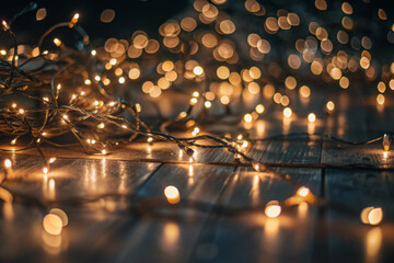 Bright Sparkling Lights and Bokeh Background for a Magical and Festive Celebration Event