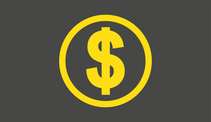 Money coin icons set. money sign and symbol. Dollar Money coin Icon