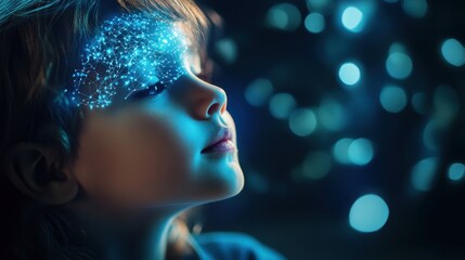 Child's mental activity Early education impact Scientific visualization of brain growth in children