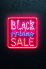 A neon sign that says Black Friday Sale