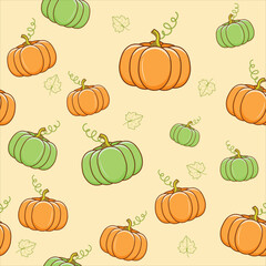 seamless pattern with pumpkins, seamless background with pumpkins, seamless pattern with pumpkin