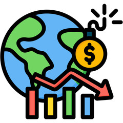 Economy Crisis Icon