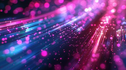 Fototapeta premium blue and pink neon lines background