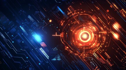 Obraz premium Abstract technology background, modern design vector illustration generative ai
