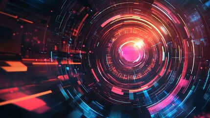 Obraz premium Abstract technology background, modern design vector illustration generative ai
