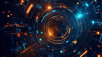 Obraz premium Abstract technology background, modern design vector illustration generative ai