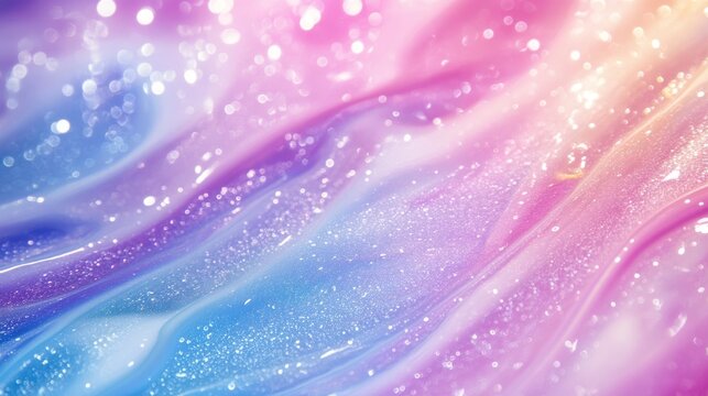 Stunning purple and blue slime glistening with glitter
