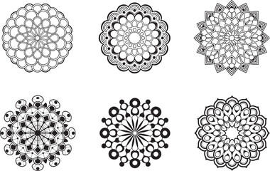 Lineal mandala design line art style