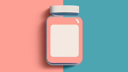 Empty product label design, versatile space for custom text, flat illustration style, ideal for branding applications, clean and simple aesthetic, suitable for various products