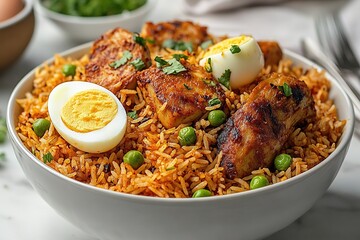 biryani rice with roasted chicken