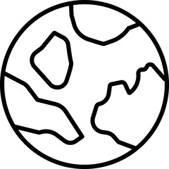 World Globe Line Icon. Earth Planet, World Map Icon. VEctor Illustration