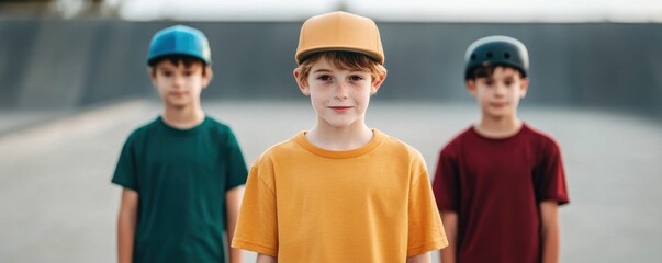 Group of energetic teenagers participating in a dynamic skateboarding workshop focusing on developing their skills and fostering a sense of community through the shared passion for the sport