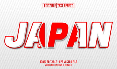 japan editable text effect