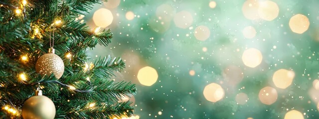  A tight shot of a Christmas tree, background softly blurred, foreground filled with focused lights