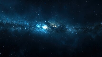 Obraz premium A vast starry sky with the Milky Way galaxy visible, with copy space for your message