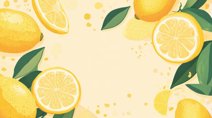 Fresh lemons and vibrant citrus leaves create tangy lemon flavor bursting with freshness. Perfect for summer vibes!