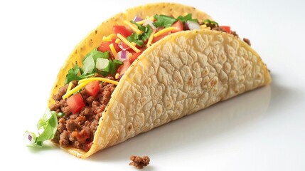 Appetizing taco, catalog photo .generative ai