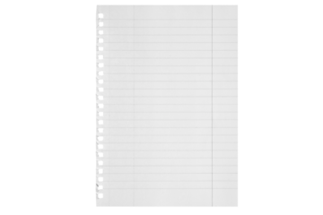 a isolated sheet of paper