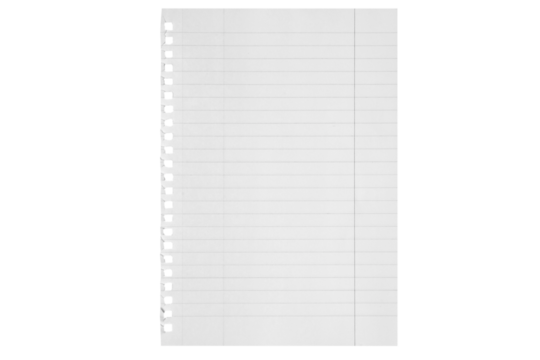 a isolated sheet of paper