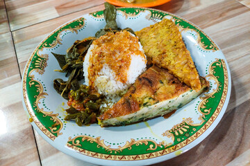 Food Indonesia Typical Padang Rice Dish