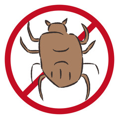 シンプルなダニのイラスト